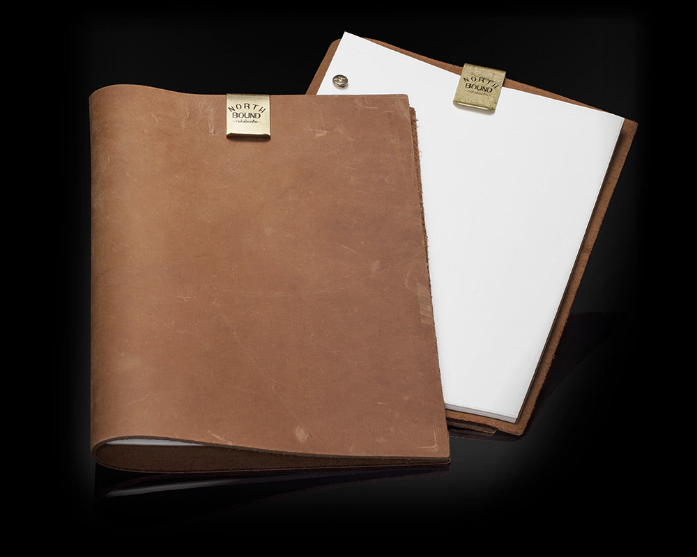 Northbound Notebooks Buffalo Leather Notebook & Paper (Set of 2)