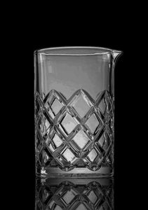 Tablecraft 20 oz Diamond Pattern Mixing Glass