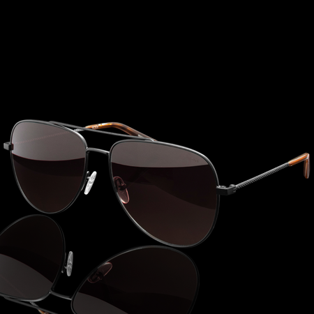 TUMI Black Aviator Sunglasses