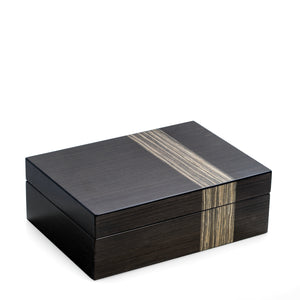 Bey-Berk Lacquered "Ash" Wood Valet Box